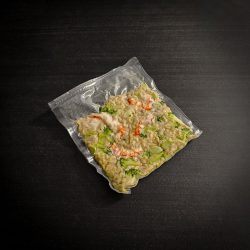 Orzo con gamberi broccoli e lime
