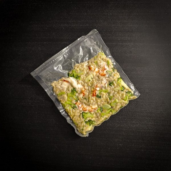 Orzo con gamberi broccoli e lime